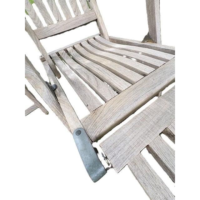 Wood Early 20th Century British Teak Steamer Chairs With Solid Brass Hardware For Sale - Image 7 of 13