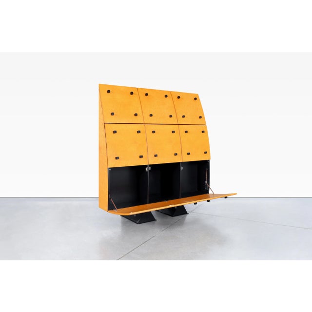 Architectural French Modern Storage Cabinet by Jean-Louis Godivie For Sale - Image 4 of 12