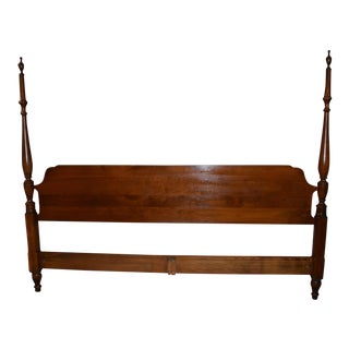 Vintage Traditional Pennsylvania House Solid Cherry King Size Poster Headboard For Sale