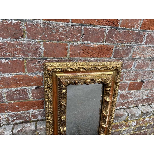 Italian Carved Wood and Gesso Gilt Ornate Mirror For Sale - Image 3 of 7