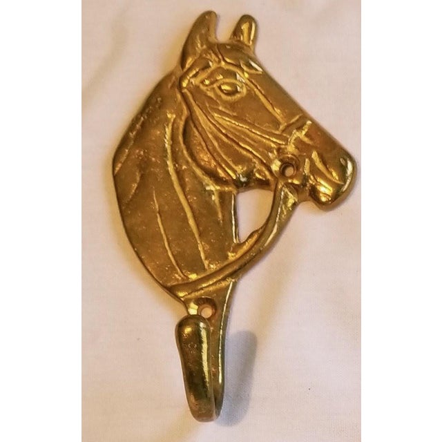 Vintage Brass Horse Head Hooks Set of 4 Chairish