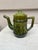 Ceramic 19th Century French Green Majolica Bamboo Teapot Salins For Sale - Image 7 of 9