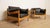 1960s Danish Oak and Leather Lounge Chairs, 1960s, Set of 2 For Sale - Image 5 of 15