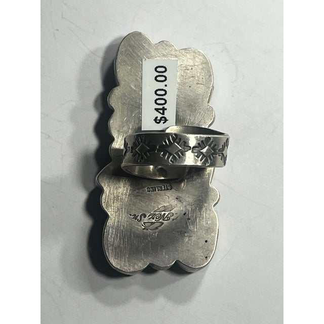 Native American Statement Ring Sterling Silver Turquoise For Sale In South Bend - Image 6 of 8