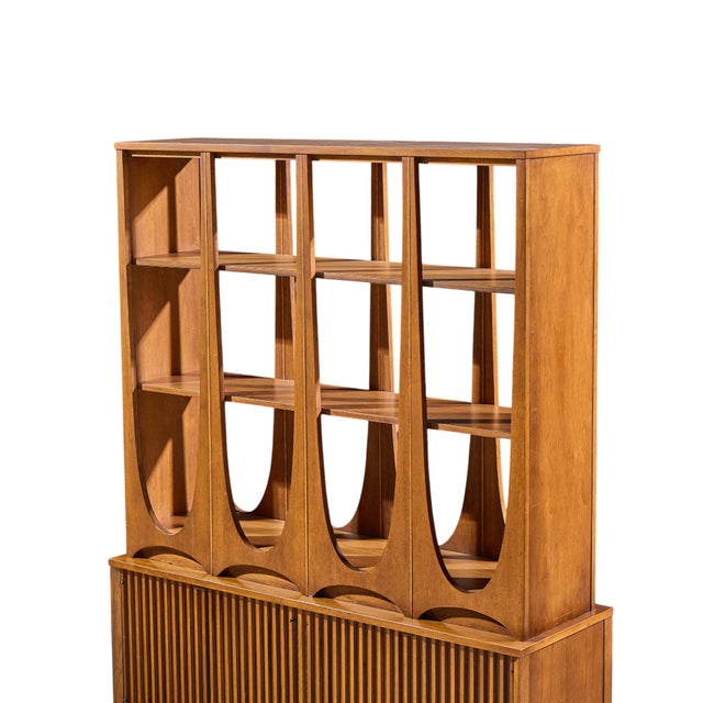 Broyhill Brasilia Mid Century Walnut Room Divider For Sale In Chicago - Image 6 of 11