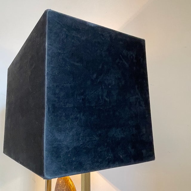 Vintage Hollywood Regency Ammonite Lamp in Gilded Brass and Black Lacquered Wood from Maison Jansen, 1970 For Sale - Image 10 of 18