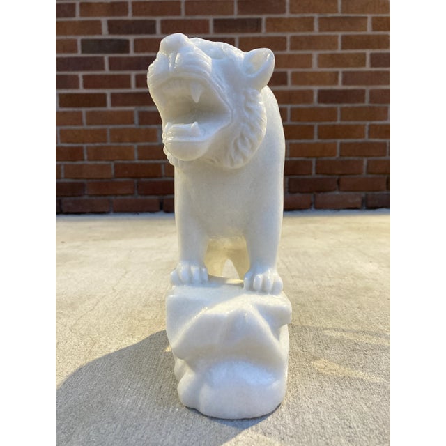 Hand Carved Soapstone Tiger Sculpture Vietnam For Sale - Image 11 of 13
