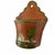 Farmhouse Vintage Hand Painted Landscape Scene Spainish Terra Cotta Wall Pocket For Sale - Image 3 of 6