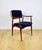 Wood Vintage Danish Office Armchair in Navy Blue, 1970s For Sale - Image 7 of 11