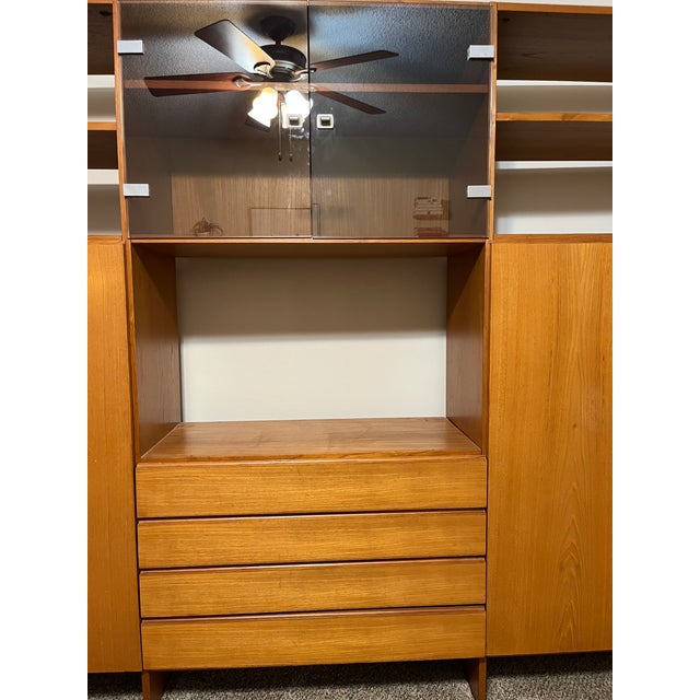 Mid-Century Modern Teak Wall Unit For Sale - Image 4 of 7