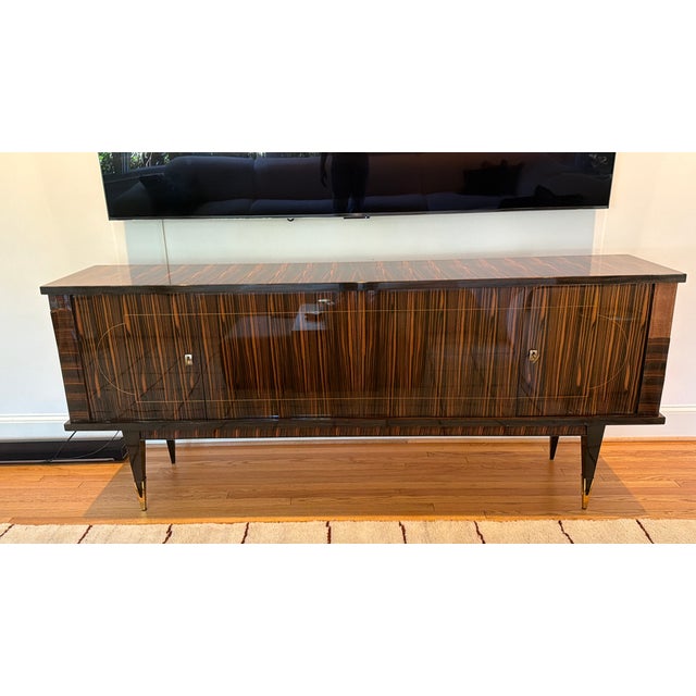 1940s French Art Deco Macassar Ebony Sideboard For Sale - Image 10 of 12