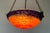 French Antique French Lighting Bowl Chandelier With Sunset Colors, Reds & Blues, Ca. 1915 For Sale - Image 3 of 6
