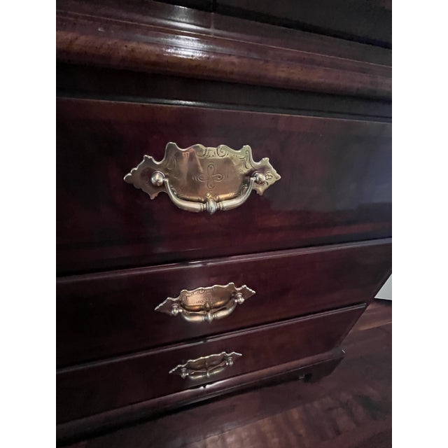 Burnt Umber Henredon Double Door Armoire With Drawers For Sale - Image 8 of 9