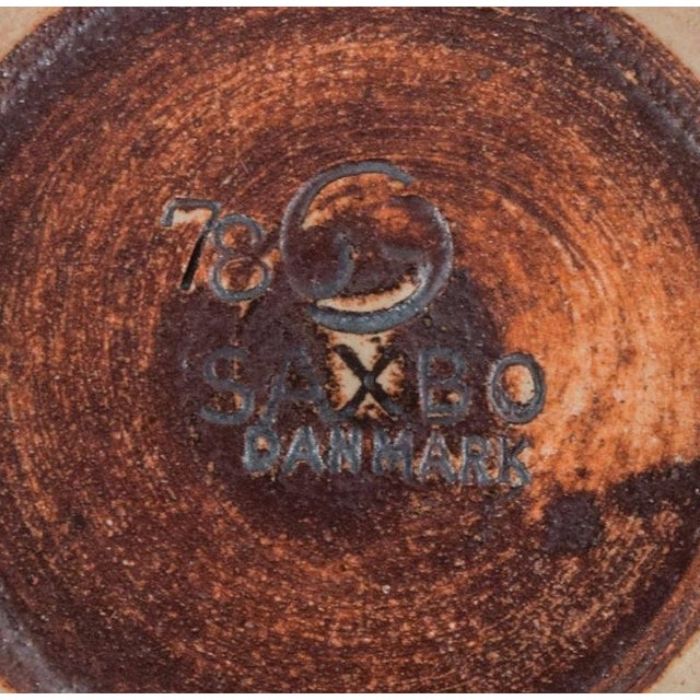 Mid-Century Glazed Ceramic Vase with Brown Glaze For Sale - Image 4 of 5