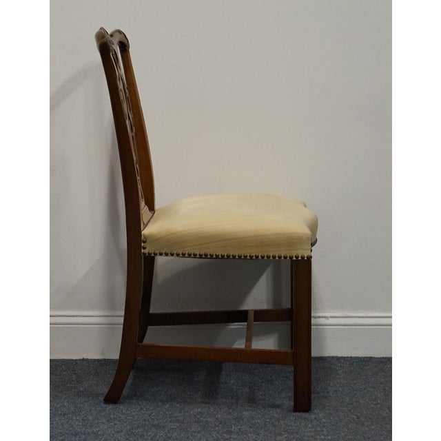 Brown Baker Furniture Solid Mahogany Traditional Chippendale Style Dining Side Chair For Sale - Image 8 of 8