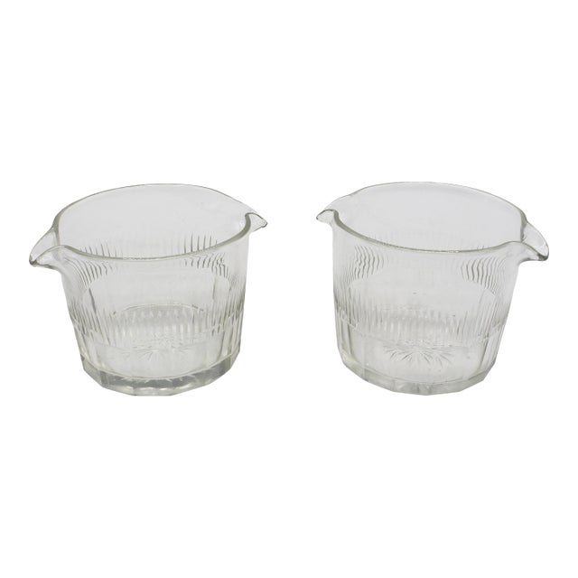Circa 1790-1810 George III Period Ango-Irish Pair of Glass Wine Rinsers For Sale