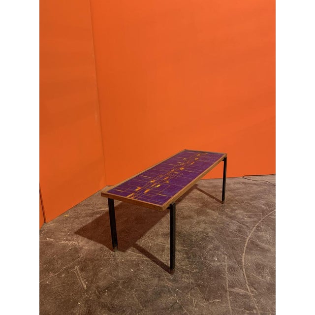 French Ceramic Coffee Table in the style of Roger Capron, 1950s, in Very Good conditions. Designed 1950 to 1959 This piece...