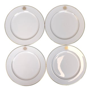 Set X 4 the Polo Restaurant Lenox China Dinner Plates For Sale