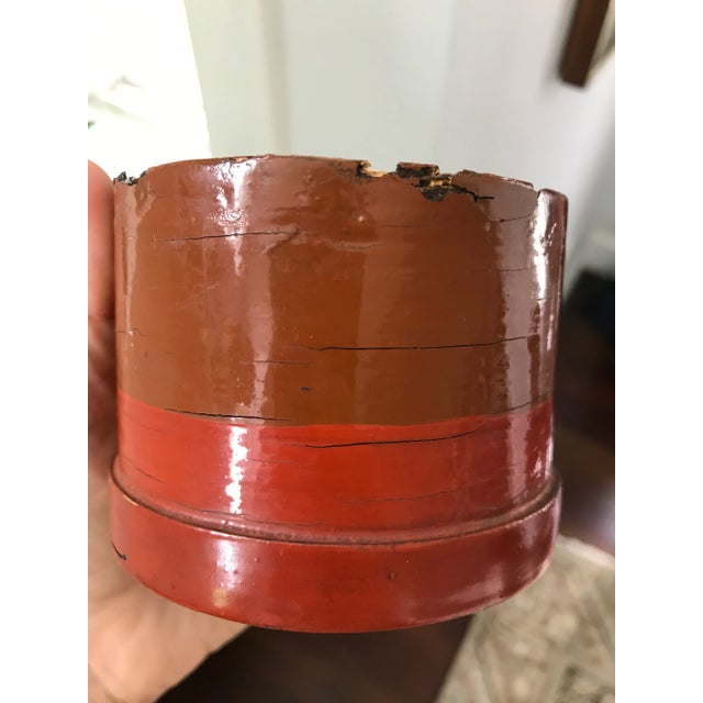 Wood Vintage Art Deco Burmese Yun Stacking Betel Box Container For Sale - Image 7 of 12