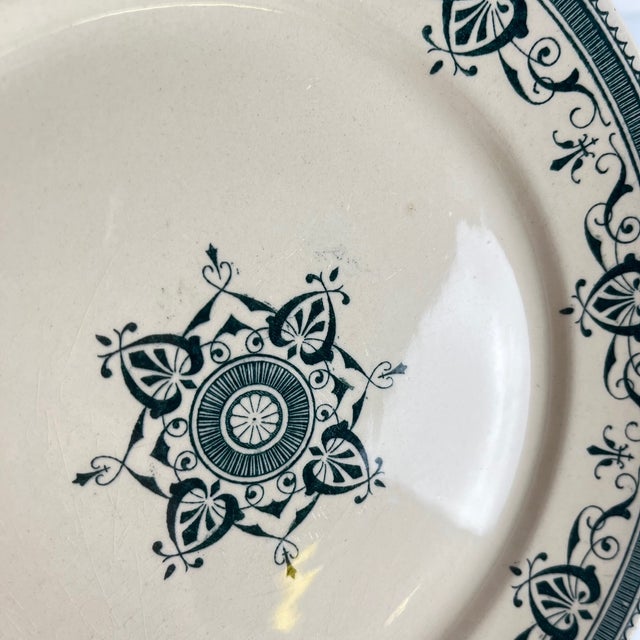 Antique Admiral Ironstone Dessert Plates from Creil & Montereau, 1890s, Set of 8 For Sale - Image 11 of 15