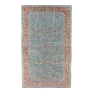 Zabihi Collection Oversize Green Antique Sarouk Rug For Sale