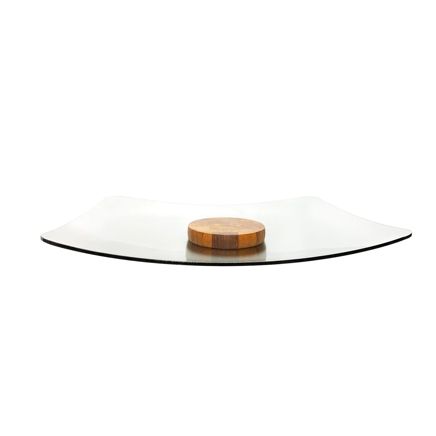 1950s Large Mid-Century Modern Ernest Sohn Hand Crafted Teak and Glass  Serving Platter