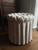 Antique White 1950s Trompe L’oeil Draped Plaster Ottoman Stool After Serge Roche For Sale - Image 8 of 8