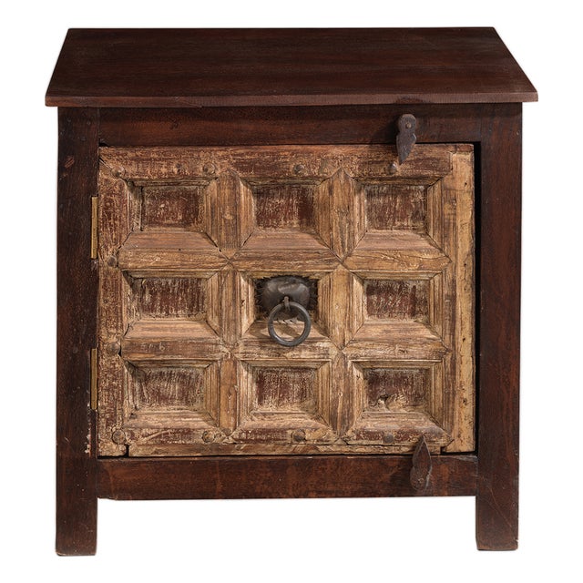 Vintage Side Cabinet with Panelled Front, 1940s For Sale