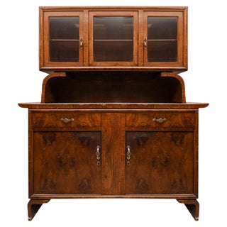 Sideboard with Raised Showcase, 1940s For Sale