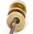 Modern Modern Polished Brass Round Flat Door Knob Set For Sale - Image 3 of 6