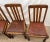 Brown Antique Chairs Set of Four, Barley Twist Legs, Solid Oak, Brown Vinyl Seats For Sale - Image 8 of 13