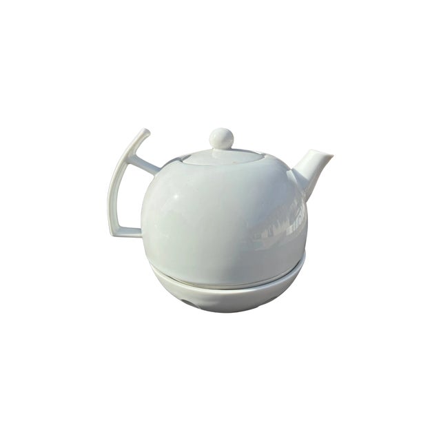 Beautiful Minimalist White Porcelain with Silver trim Set. Arita 900P silver band brand marked. perfect condition 1 coffee...