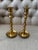 Late 20th Century Solid Brass Candlestick Holders - Set of 2 For Sale In New York - Image 6 of 11