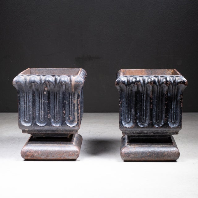 Late 19th Century 19th C. Architectural Cast Iron Column or Post Bases c.1890 For Sale - Image 5 of 8