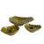Mid Century 1960s Centerpiece Bowl and Candle Holders Avocado Glaze Ceramic Set of 3 For Sale - Image 10 of 10