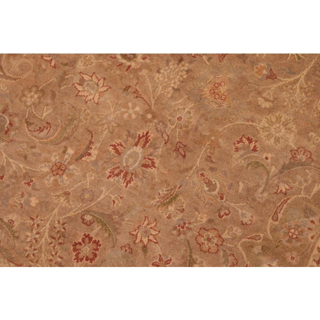 1990's Pak-Persian Taupe/Green Wool Rug - 6'1'' X 9'8'' For Sale In New York - Image 6 of 9