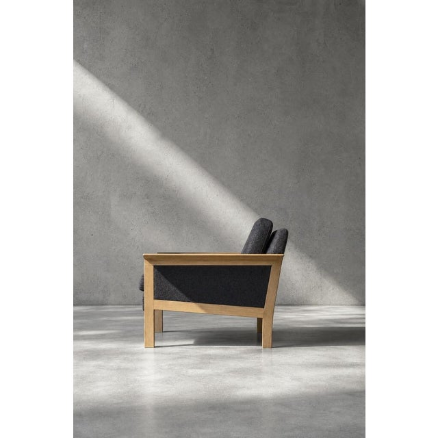 Mid-Century Danish Modern Oak and Felt Lounge Chairs, 1960s, Set of 2 For Sale - Image 12 of 18