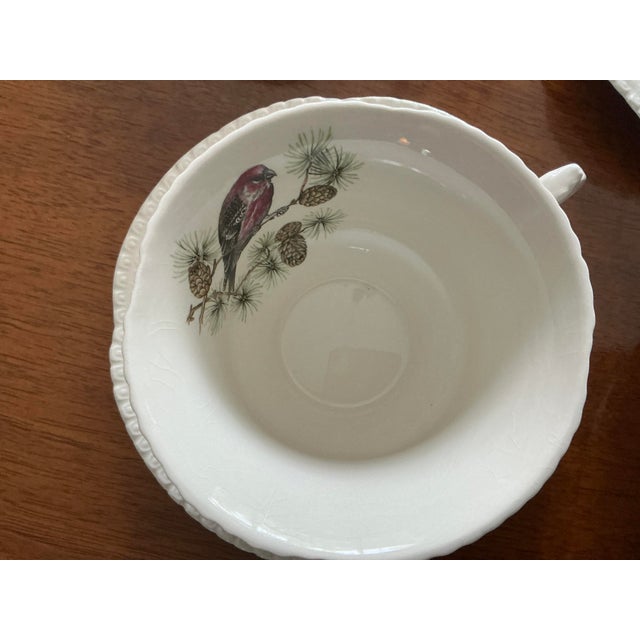 1970s Tea Cups and Saucers From the Aviary Collection by Royal Cauldon - 16 pcs For Sale - Image 11 of 11