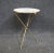Metal Italian Mid Century Faux Bamboo Brass & Marble Table For Sale - Image 7 of 7
