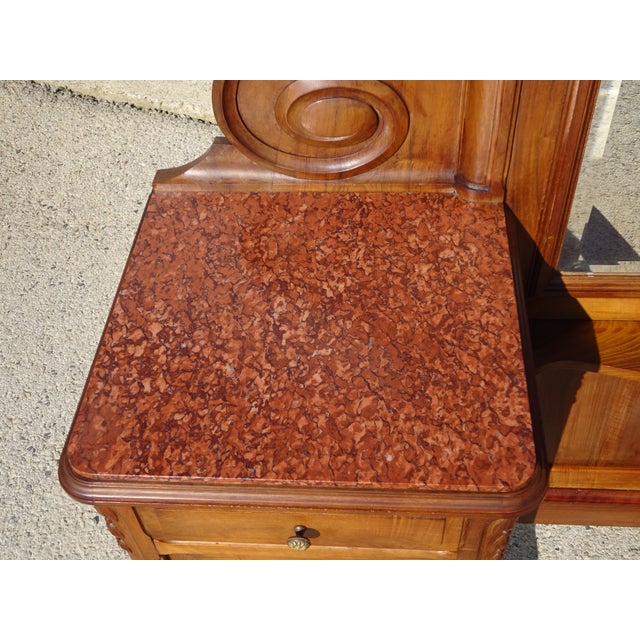 Brown Walnut Dressing Table, 1950s For Sale - Image 8 of 18