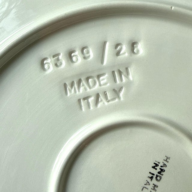 Set of 10 Rare Vintage Italian Hand-Made Coastal Seafood Plate Set For Sale - Image 11 of 11