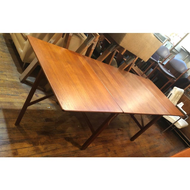 Mid 20th Century Nils Jonsson Teak Mid-Century Drop Leaf Dining Table For Sale In New York - Image 6 of 16