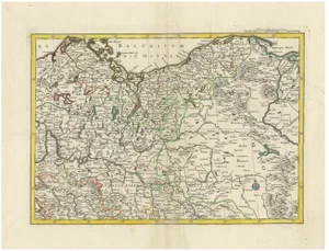 German Map of North-Central Europe