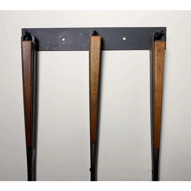 Mid-Century Modern Vintage Set of Fireplace Wall Hanging Tools - Set of 3 For Sale - Image 3 of 8