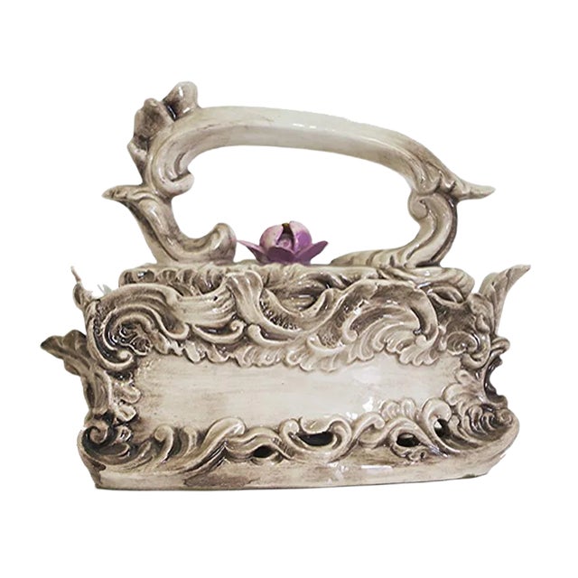 Ceramic Clothes Iron from Capodimonte, 1960s For Sale