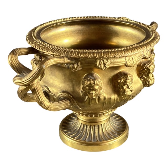 19th Century Pompeian Bowl with Two Bronze Handles For Sale