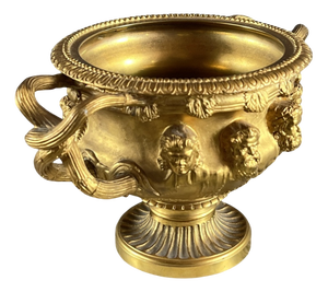 19th Century Pompeian Bowl with Two Bronze Handles