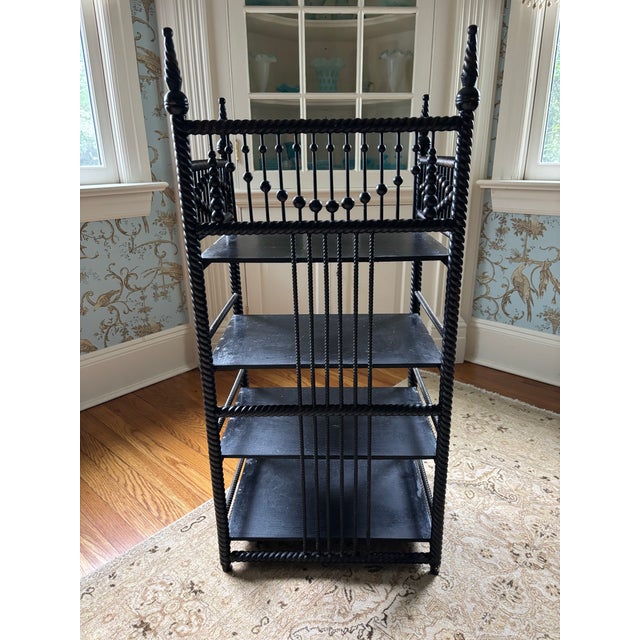 Victorian Mid 20th Century Vintage Victorian Stick & Ball Etagere For Sale - Image 3 of 12