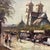 Mid 20th Century Mid 20th Century Paris City Landscape Market Scenes Oil Painting on Canvas Signed Framed For Sale - Image 5 of 12