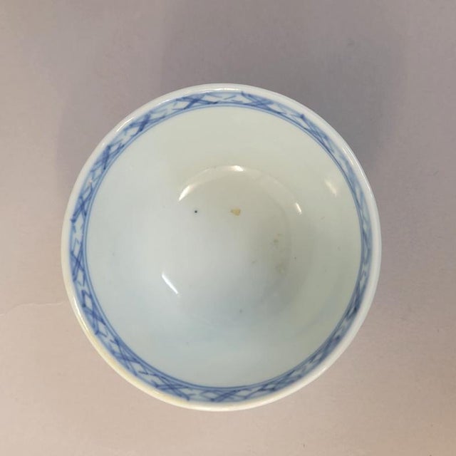 Circa 1750 Chinese Nanking Cargo Blue & White Porcelain Tea Cup & Saucer – Christie's 1986 – Collector's Find For Sale - Image 10 of 10